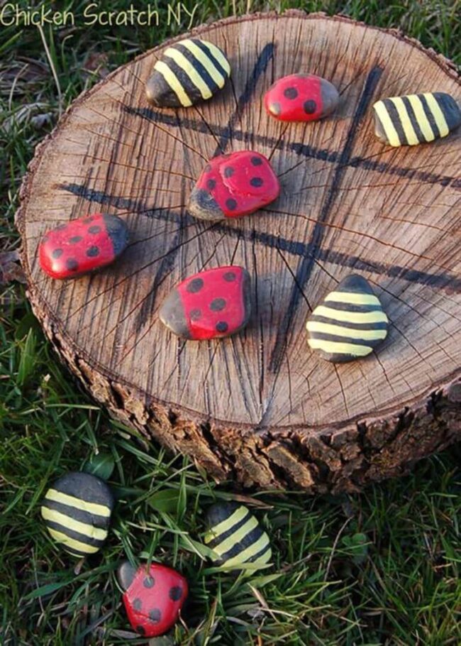 Whimsical Bugs Game Stones