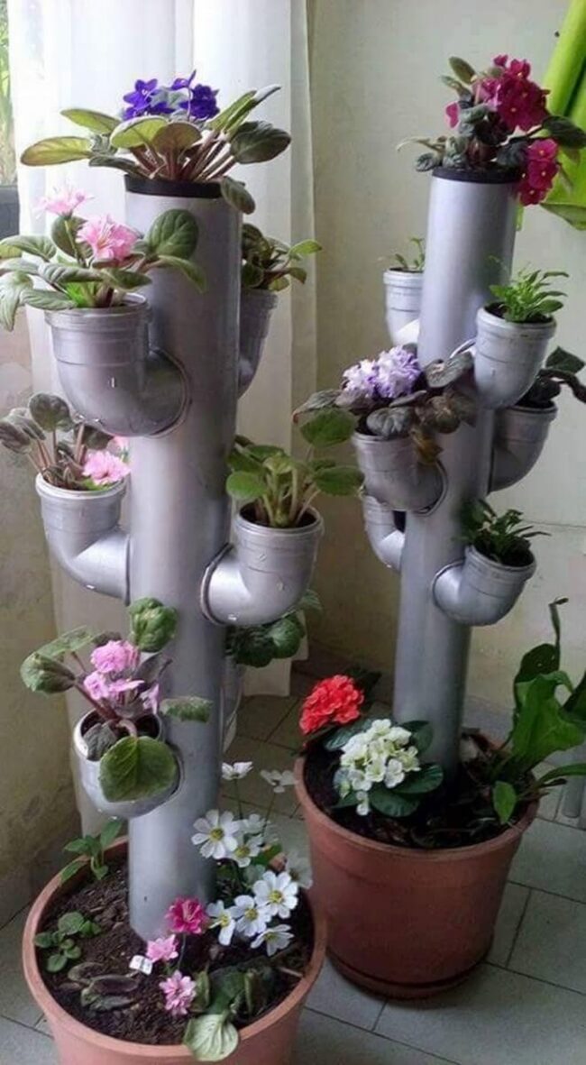 Industrial Desert Pipe Planter Tower