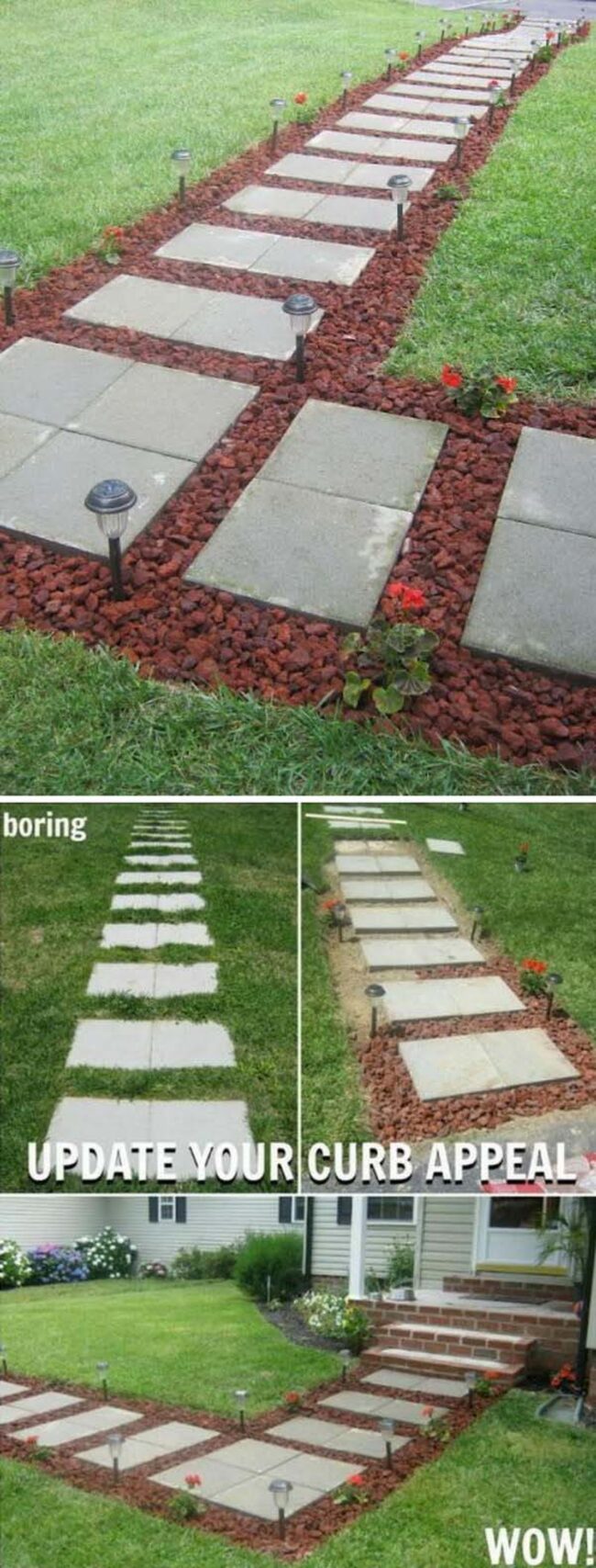 Volcanic Stones Sculpt Garden Pathway