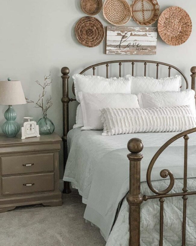 Woven Baskets Blue Bedroom Harmony