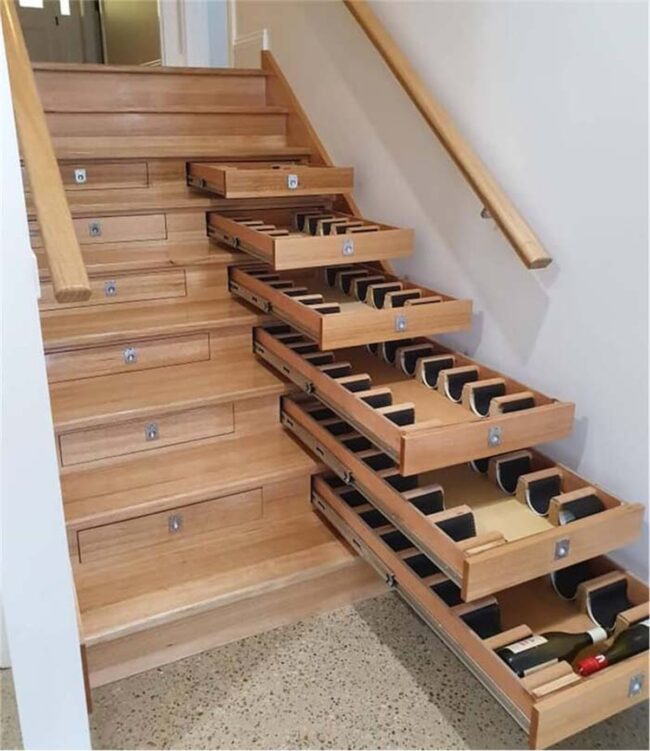 Wine Steps: Architectural Storage Symphony