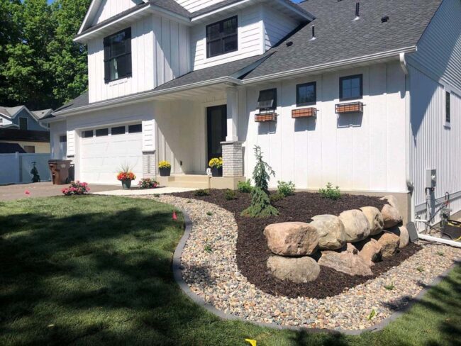 Stone Borders Defining Landscape Edges