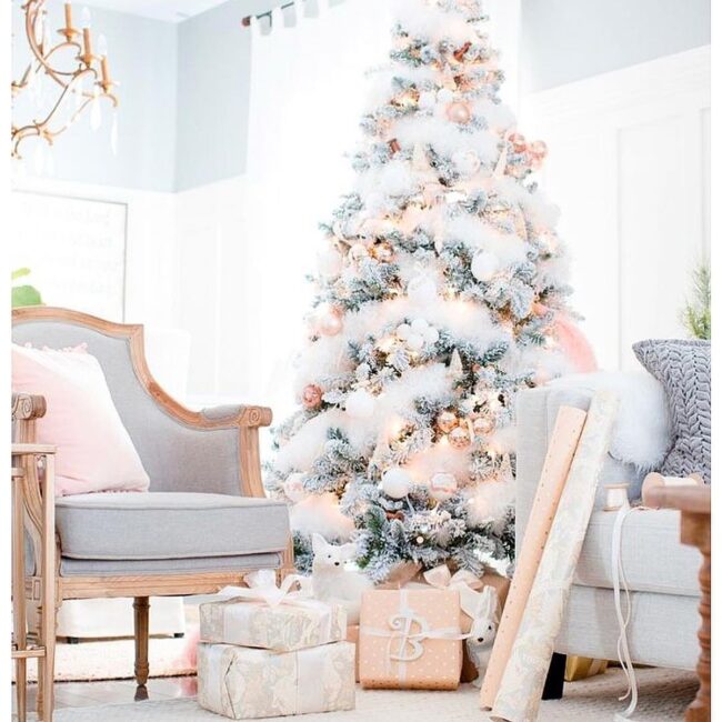Rose Gold Shimmer Christmas Radiance