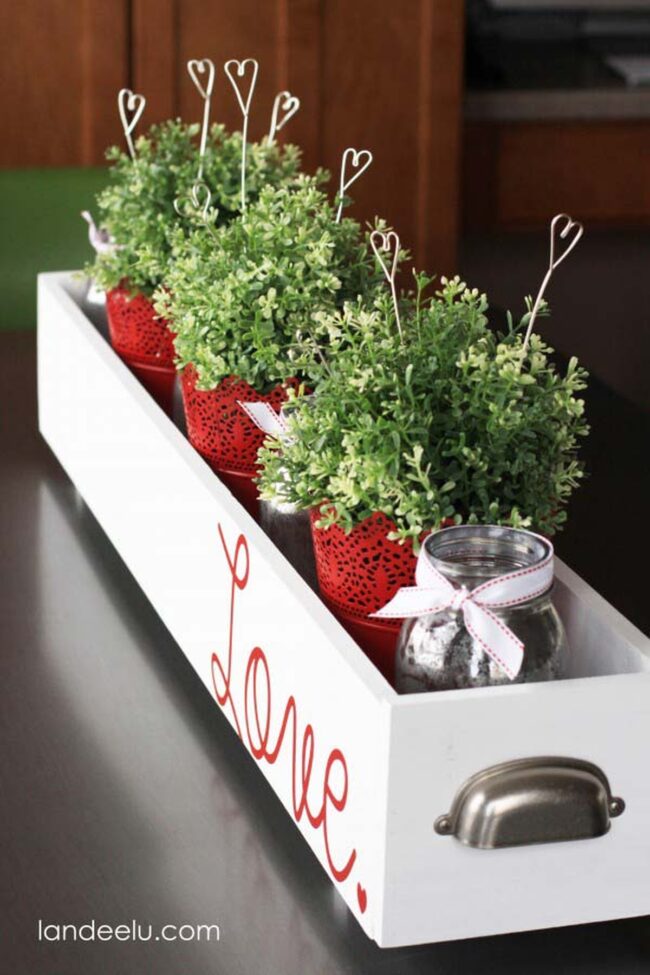 White Boxes Bloom with Green Life