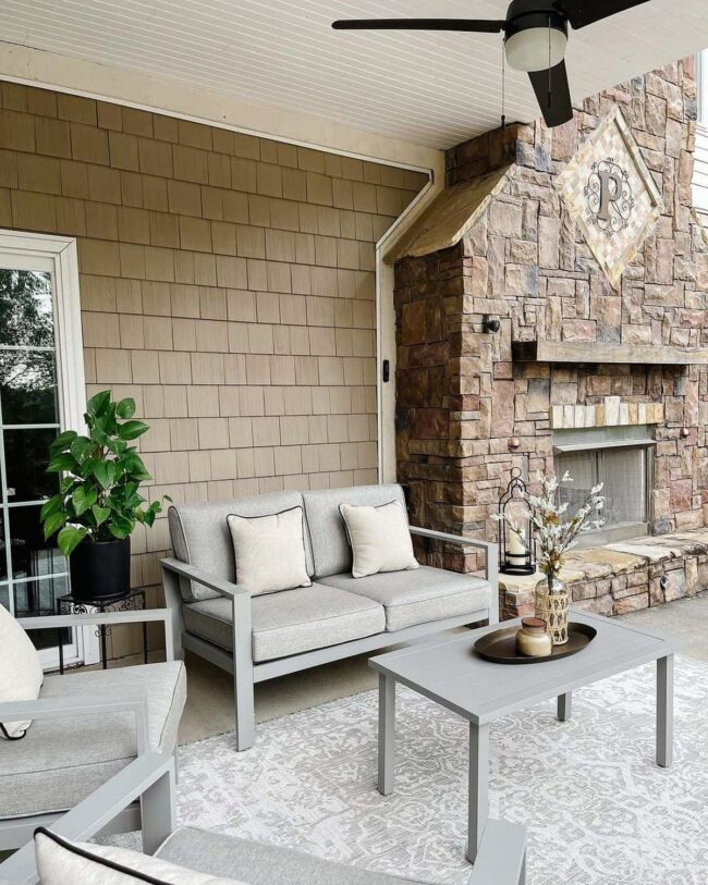 Gray Stone Sanctuary Patio Retreat