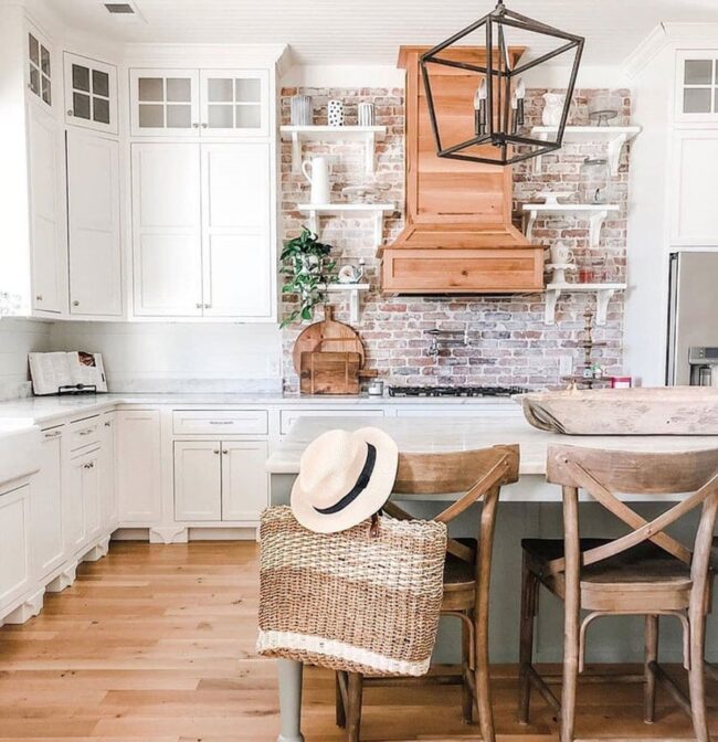 Pure White Brick Heartwood Kitchen