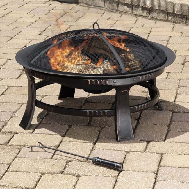 Bronze Steel Fire Pit for Outdoor Gatherings