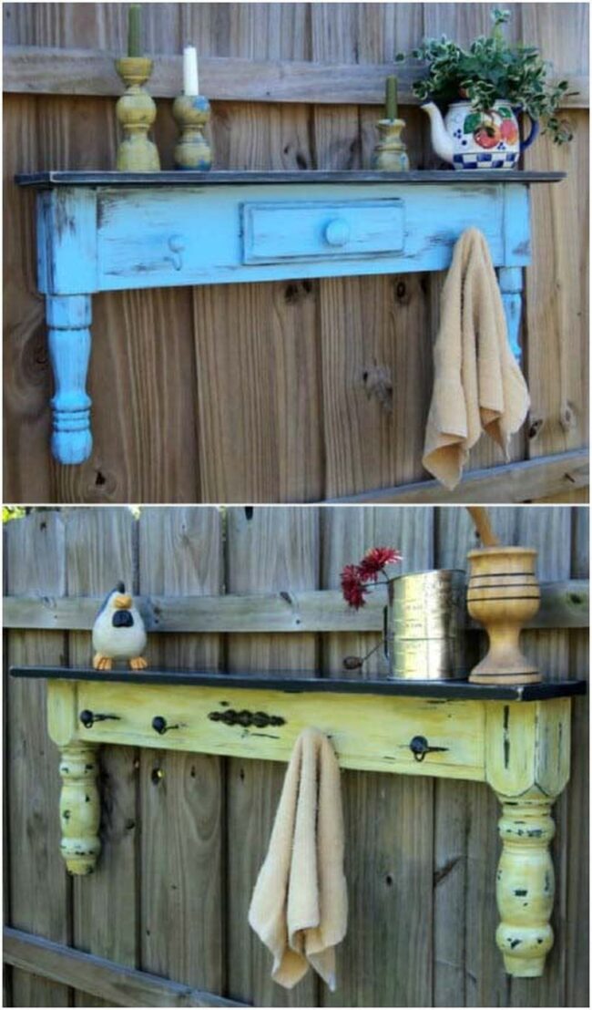Vibrant Fence Shelf Garden Accent