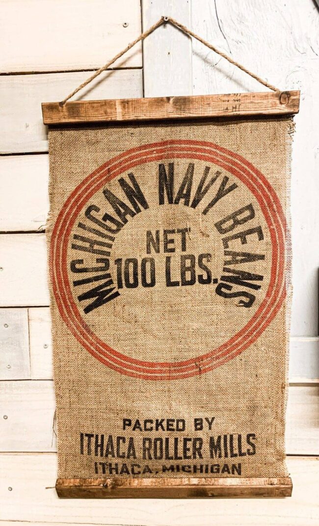 Rustic Burlap Heritage Banner Decor