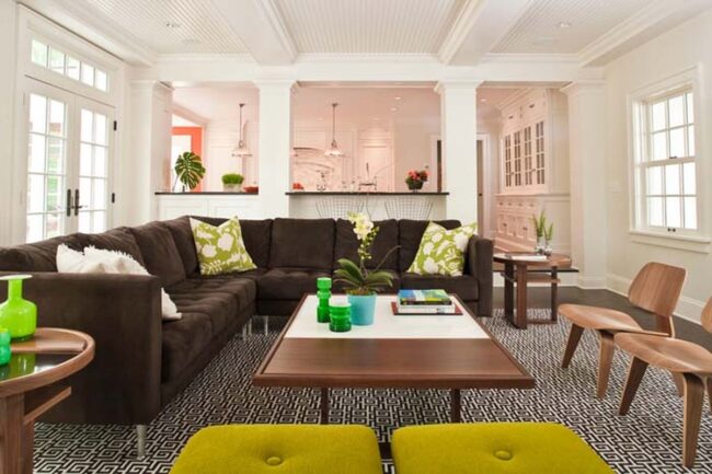 Chocolate Brown Sofa Anchors Living Sanctuary