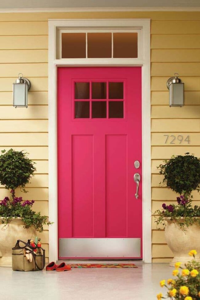 Pink Door Yellow House Charm