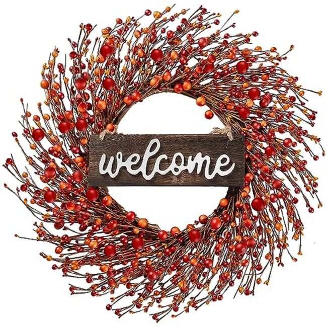 Autumn Bronze Pinecone Doorway Embrace