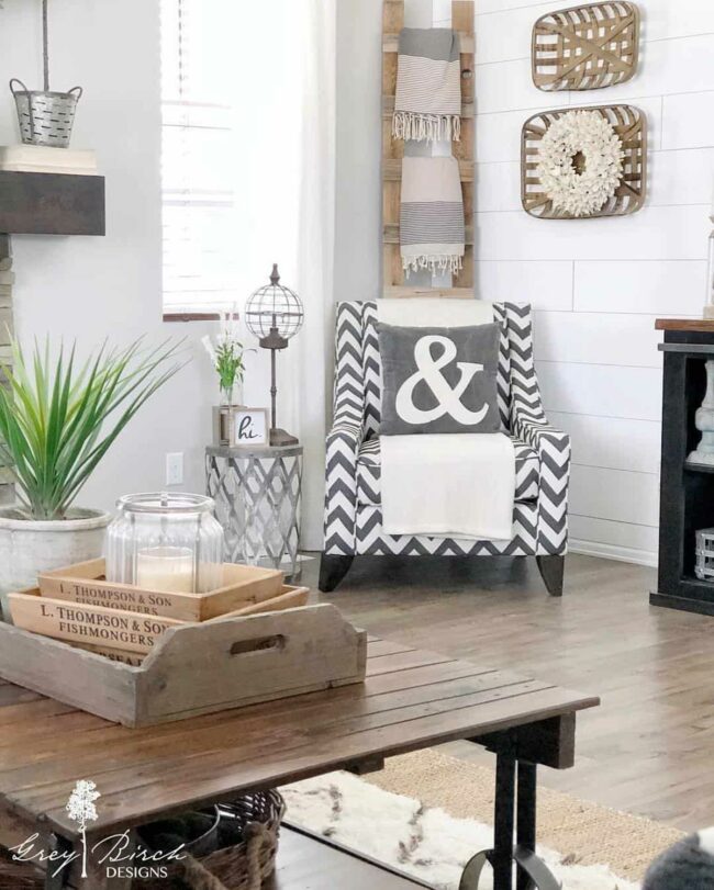 Grey Shiplap Armchair Sanctuary