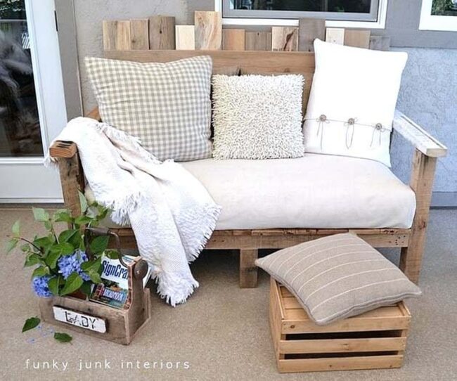 Wooden Crate Seats Outdoor Sanctuary