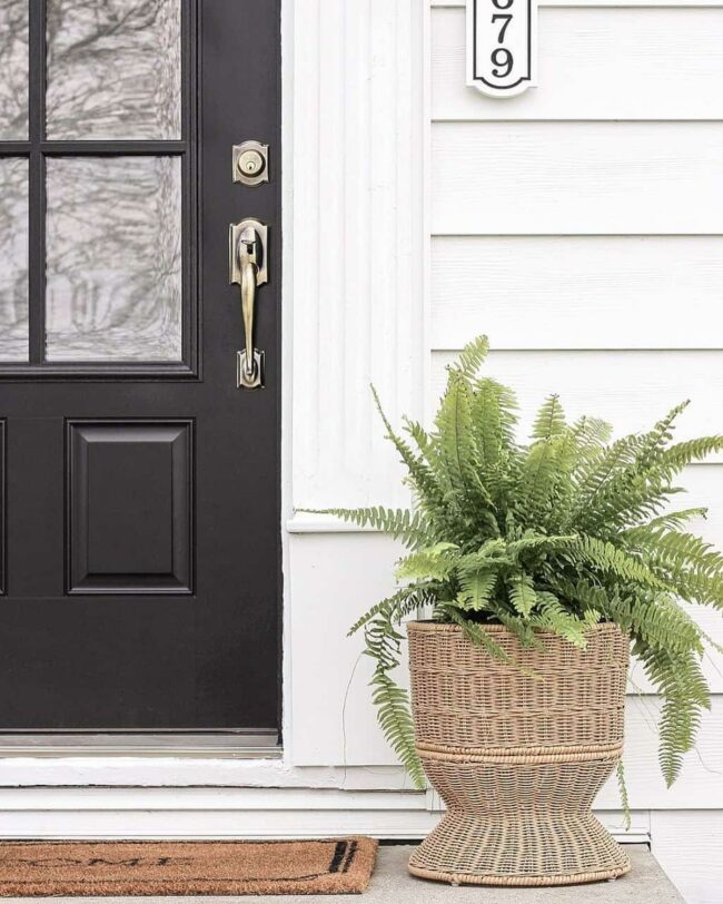 Bronze Touch Black Door Welcome