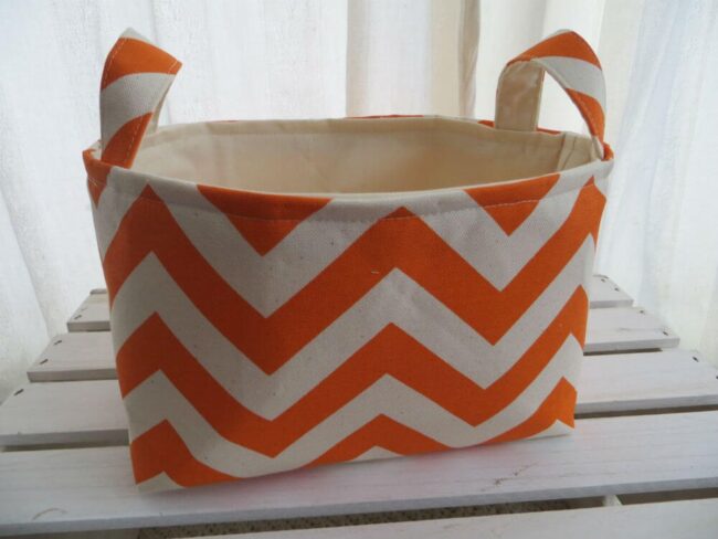 Chic Geometric Fabric Storage Bin