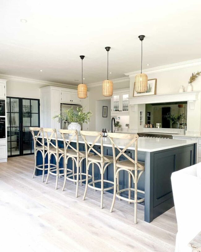 Deep Teal Woven Pendant Sanctuary