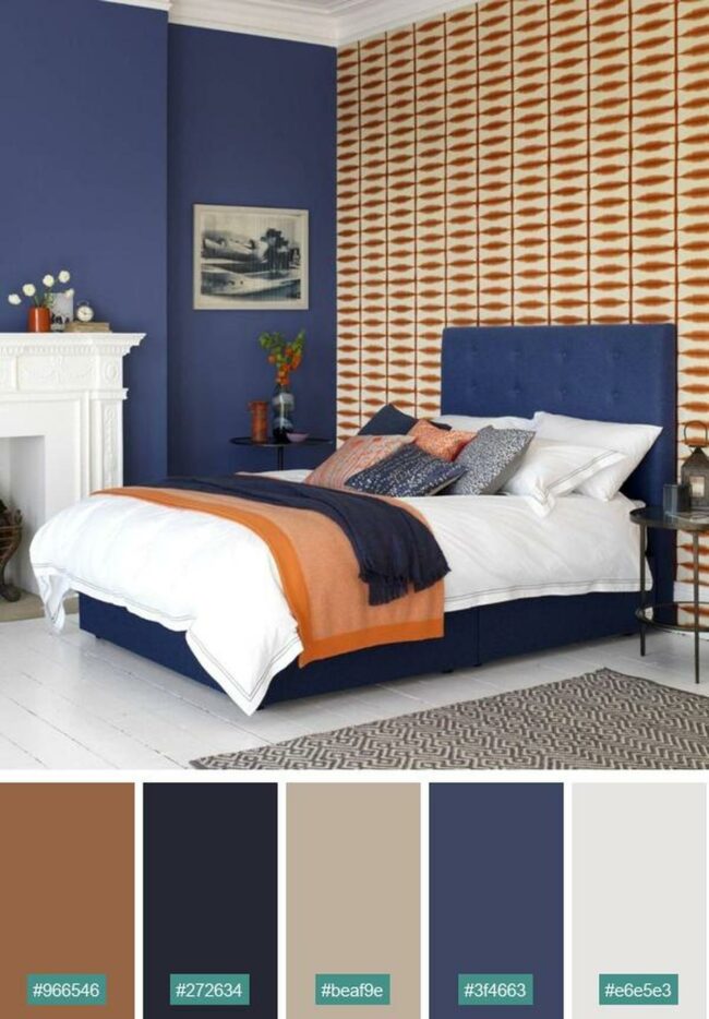 Blue Sanctuary Meets Energetic Orange Patterns