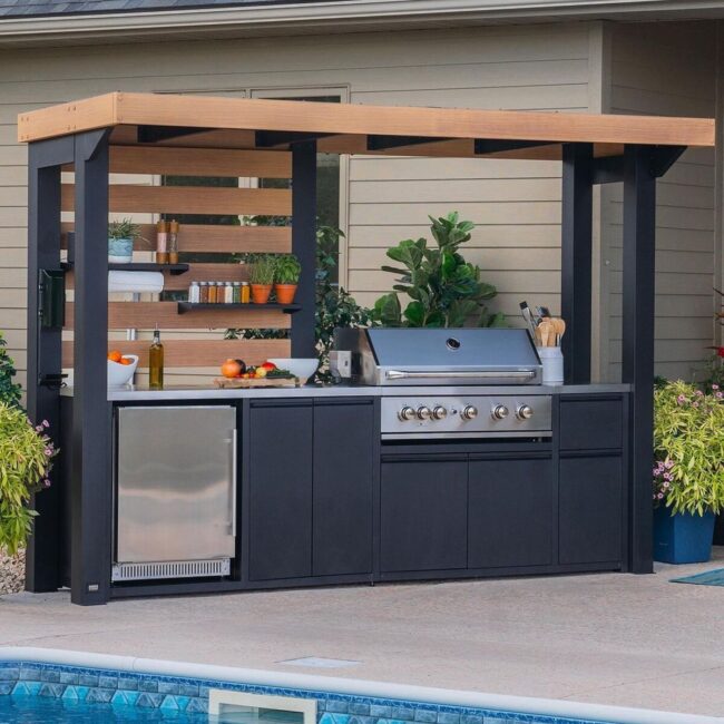 Charcoal Gray Outdoor Grill Haven