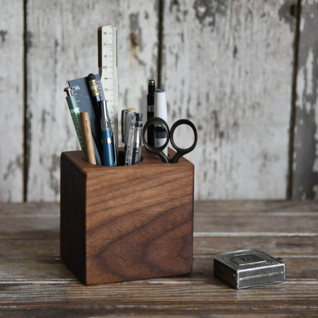 Dark Wood Desk Sanctuary Simplified