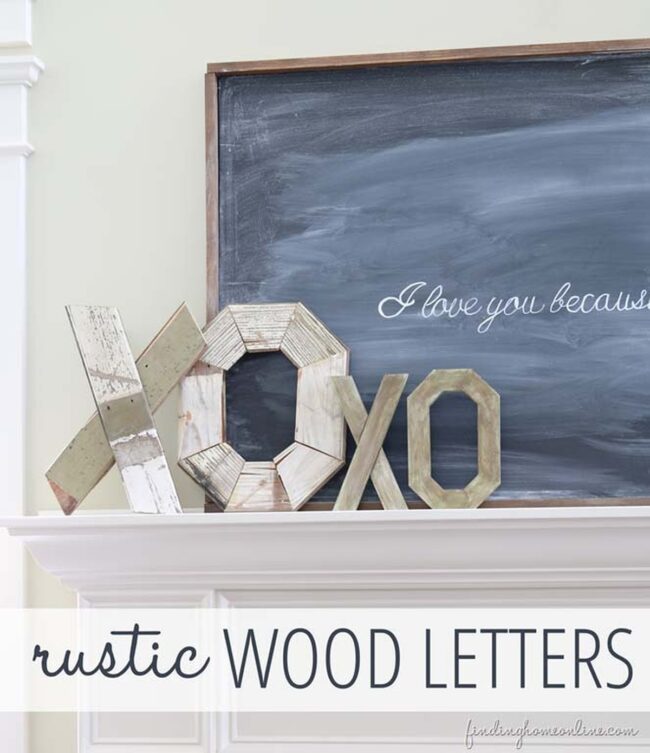 Weathered Wood Hearts XO Romance