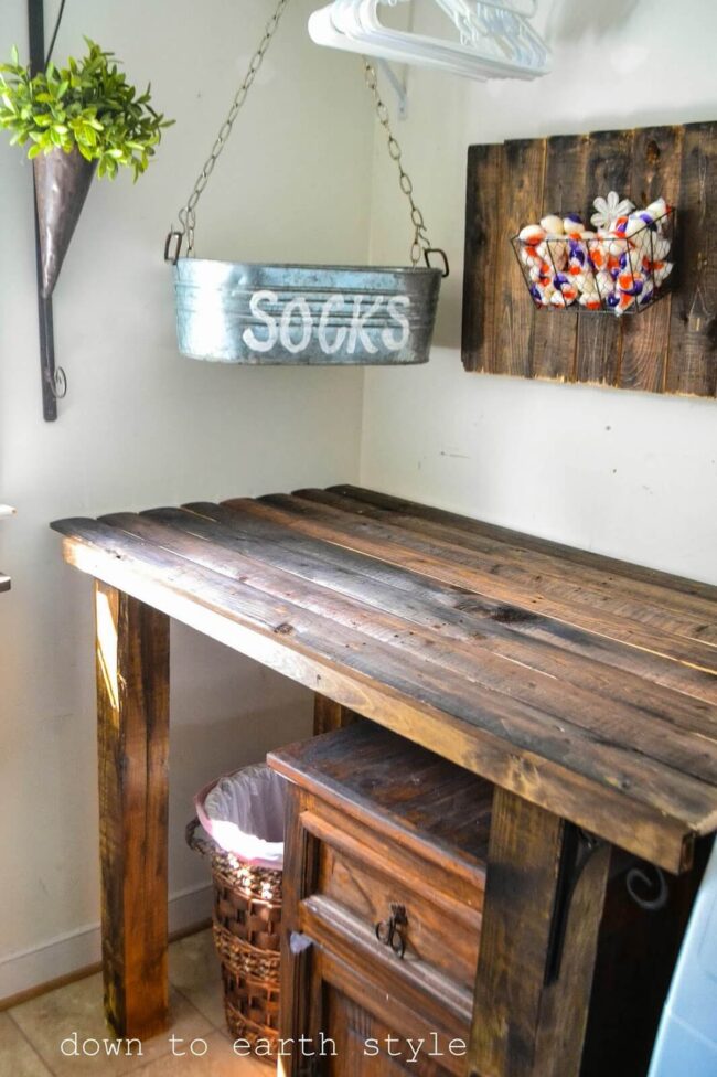Rustic Fence Laundry Station