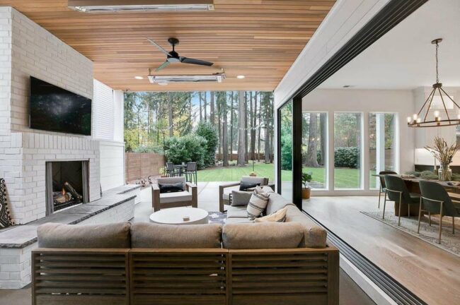 Sun-Drenched Wooden Lounge Harmony