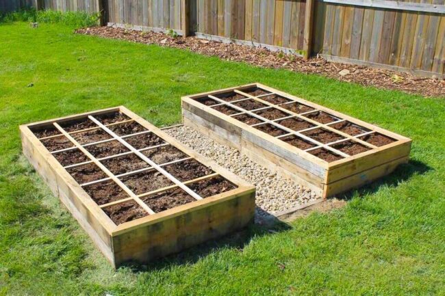 Geometric Wood Garden Beds Thrive