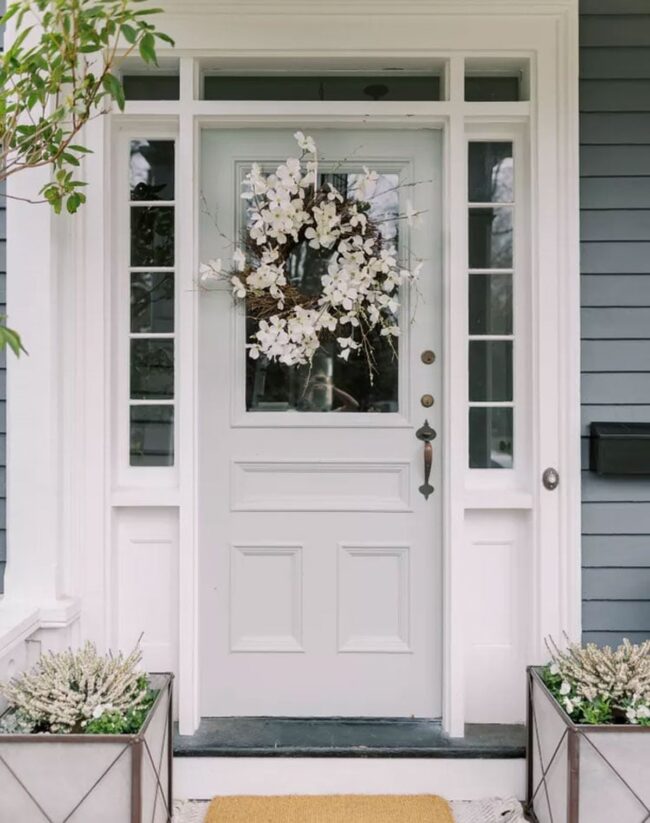 Pristine White Portal Against Charcoal