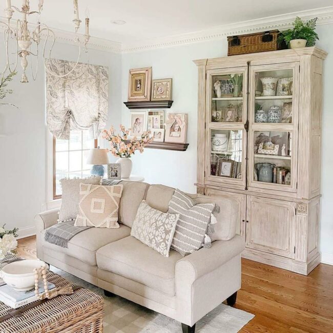 Blue Memories on Dark Floating Shelves