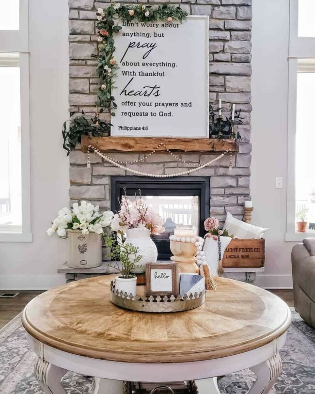 Delicate Blossoms Embrace White Tray