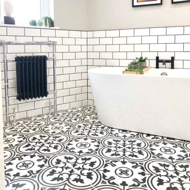 Black and White Mosaic Floor Drama