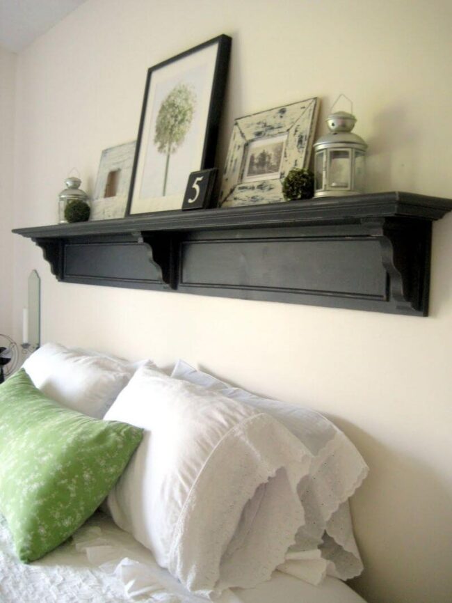 Rustic Wooden Art Shelf Accent