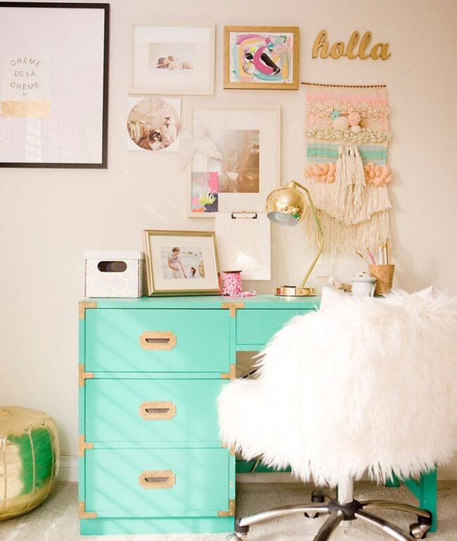 Fluffy Lime Green Homework Haven