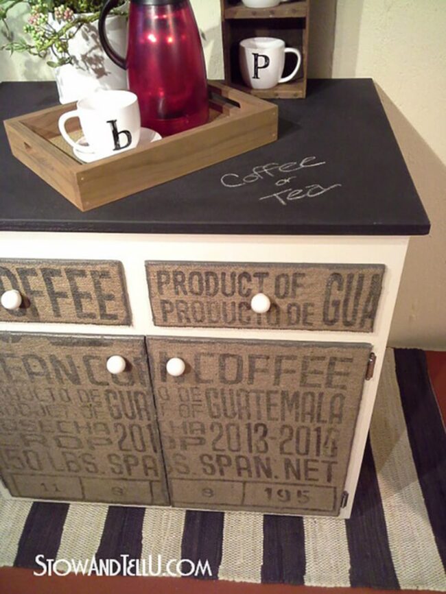 Vintage Coffee Burlap Decor