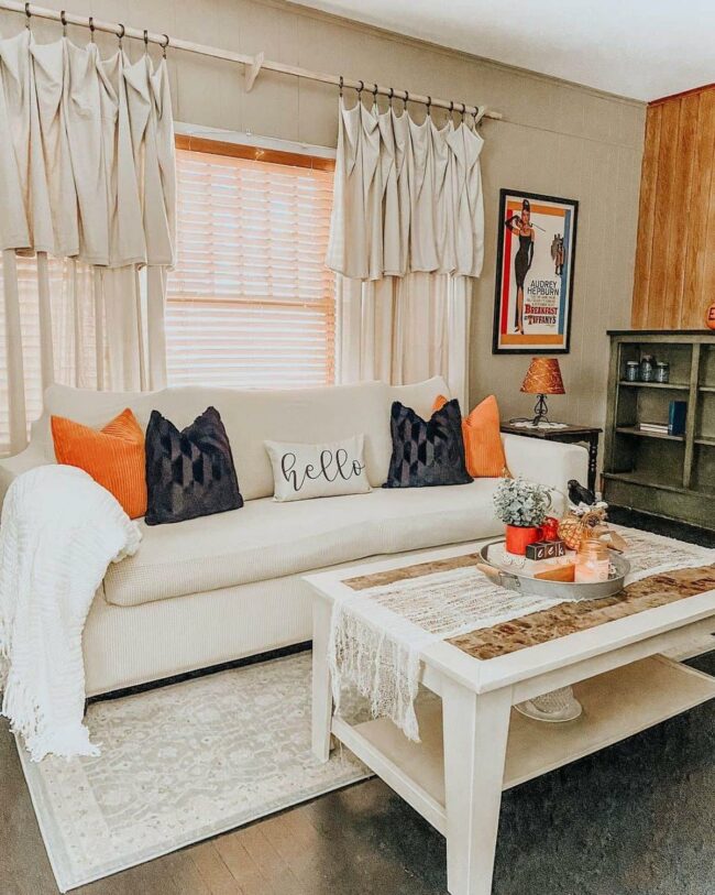 Autumn Orange Cushions Woodland Haven