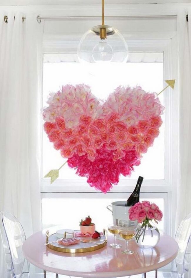 Colorful Hearts Wreath Love Celebration