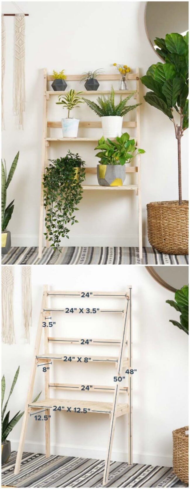 Vertical Green Wooden Ladder Haven
