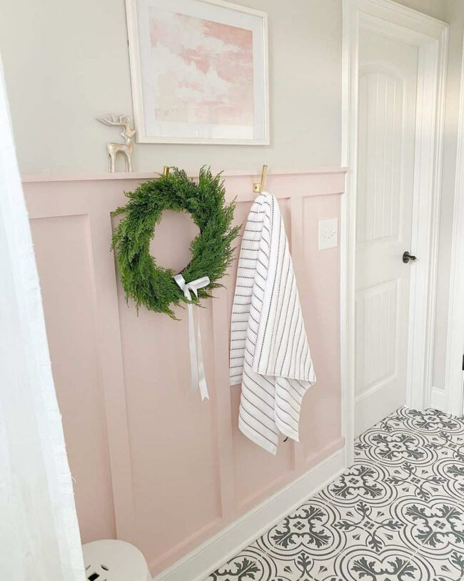 Pink Panels Whisper Bathroom Charm