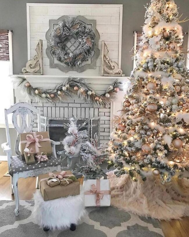 Rose Gold Whispers of Christmas Magic