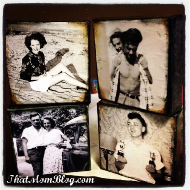 Nostalgic Wooden Memory Canvas Blocks