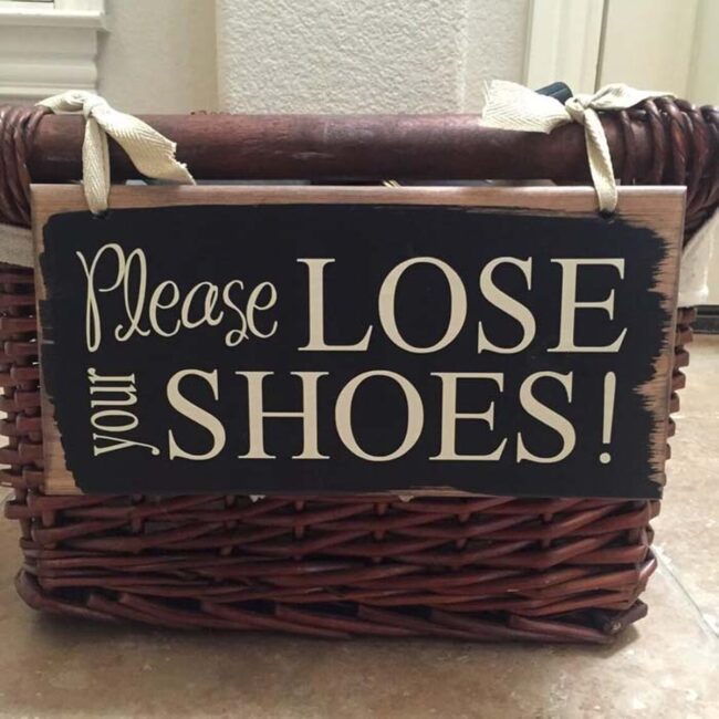 Cheerful Reminder Shoe Basket Harmony