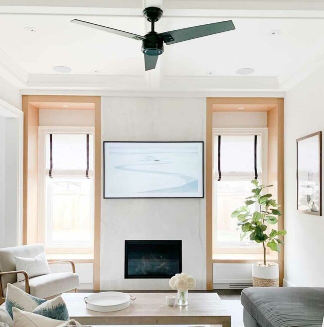 Driftwood White Fireplace Sanctuary