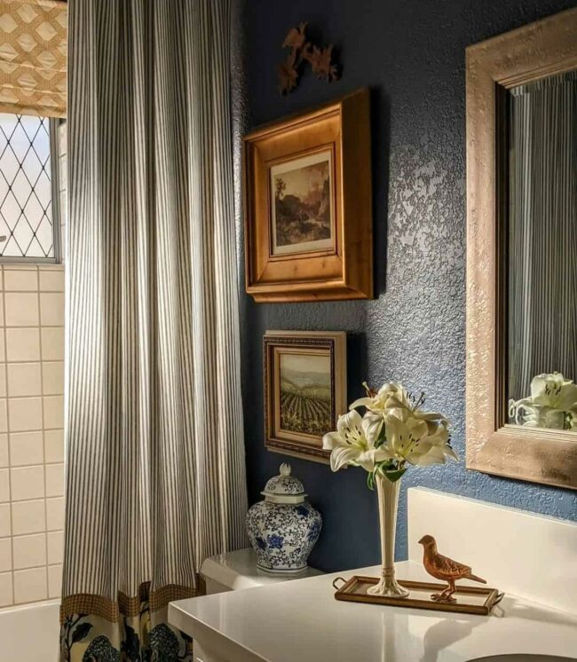 Vintage Brown Stripes Meet Botanicals