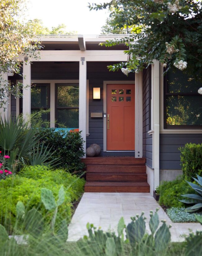 Midcentury Modern Orange Door Punch