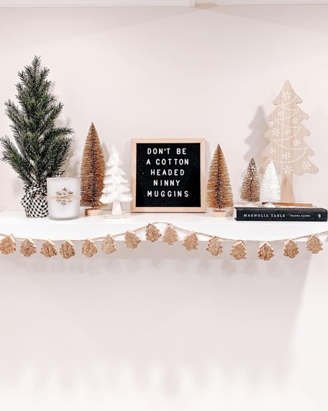 Rose Gold Shimmer Pine Festivity Magic