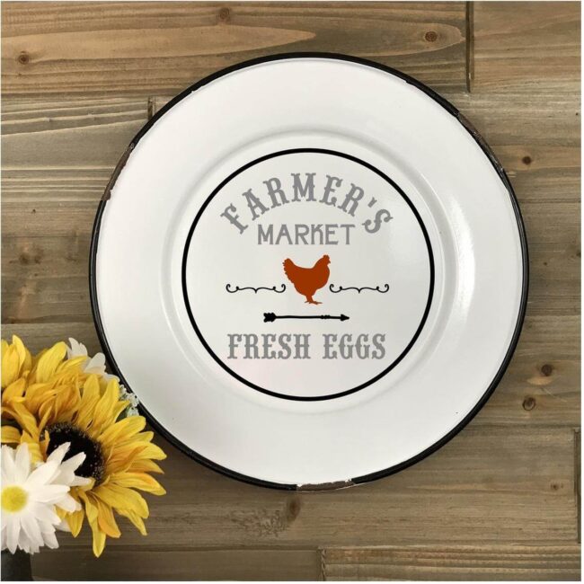 Vintage Farmhouse Ceramic Plate