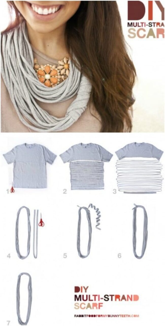 Soft Sunset Strands Multi-Layer Scarf