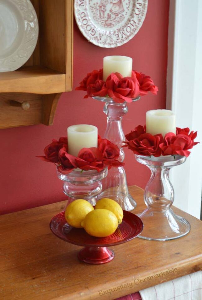 Crimson Petals White Candlelight Romance