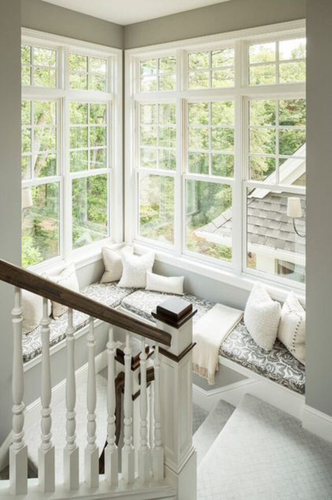 Sunlit Staircase Sanctuary Reading Corner